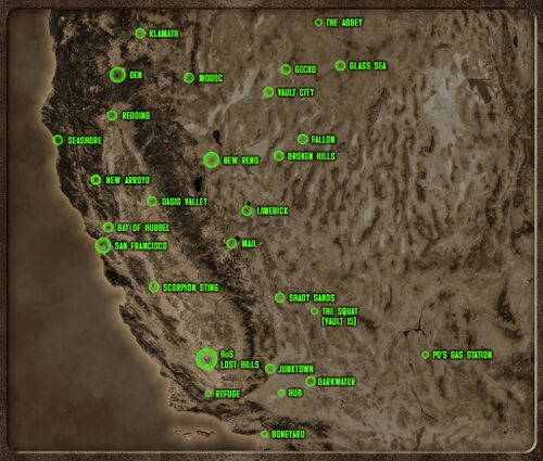 The map of the game world