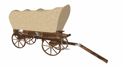 A typical covered wagon