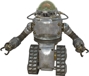 A slightly roughed up Robobrain cyborg