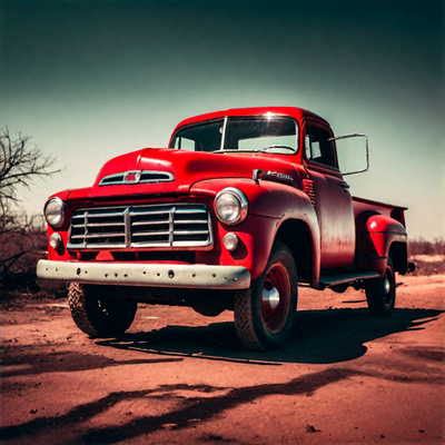 A typical pick up, even one with a fresh coat of paint